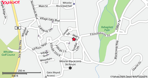 Map of Whistler Village Inn and Suite