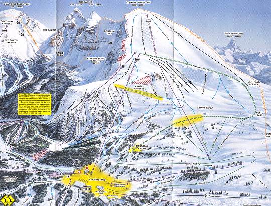 Sunshine Village Trail Map. Banff and Lake Louise Picture