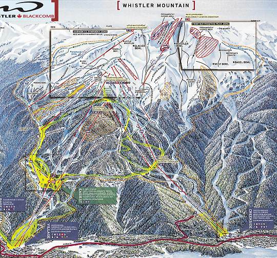 Map Of British Columbia Whistler. Whistler Blackcomb British